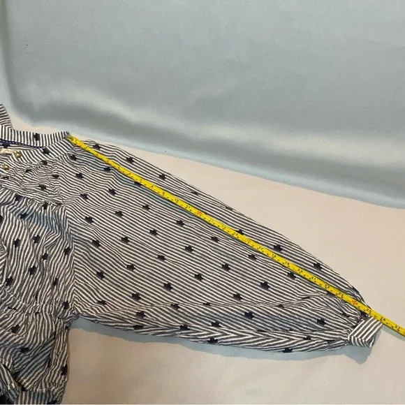 Anthropologie Pilcro Ruffle Balloon Long Sleeve Top Shirt Drawstring Boho XXS - Picture 10 of 12